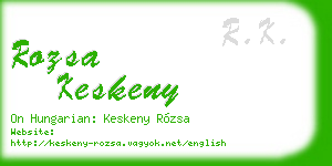 rozsa keskeny business card